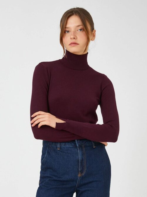 Ribbed Turtleneck Sweater